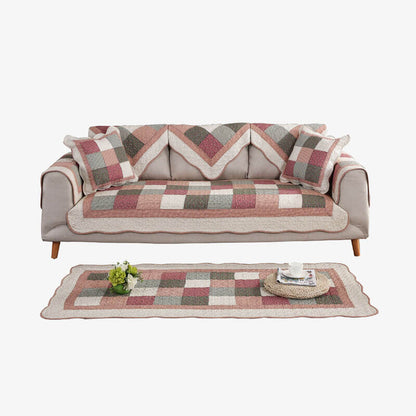 Soft Plush Reversible Sofa Slipcover with Grip