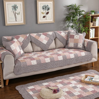 Soft Plush Reversible Sofa Slipcover with Grip