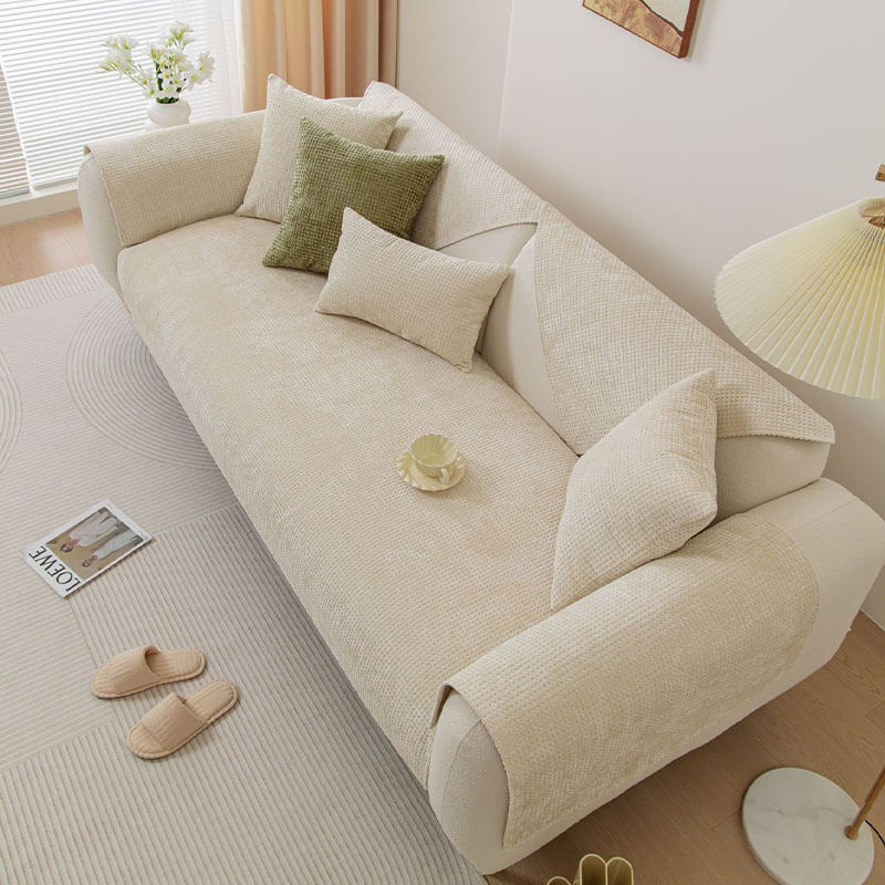 Soft Plush Chenille Sofa Slipcover Furniture Protector