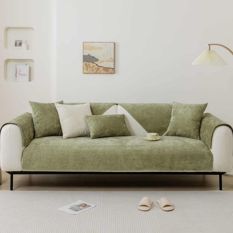 Soft Plush Chenille Sofa Slipcover Furniture Protector