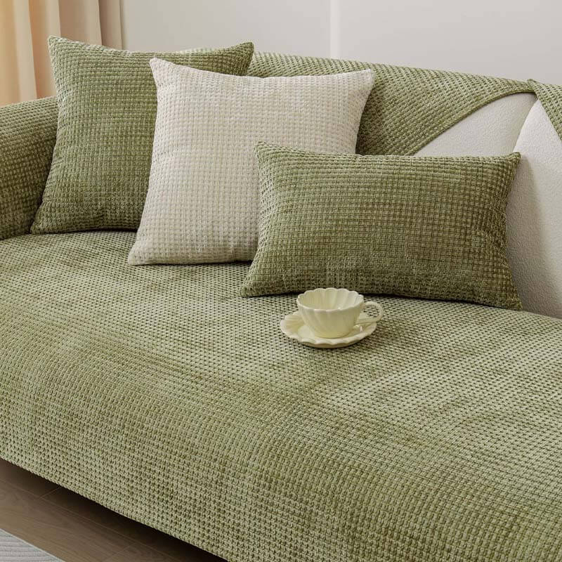 Soft Plush Chenille Sofa Slipcover Furniture Protector