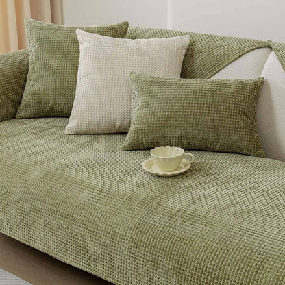 Soft Plush Chenille Sofa Slipcover Furniture Protector