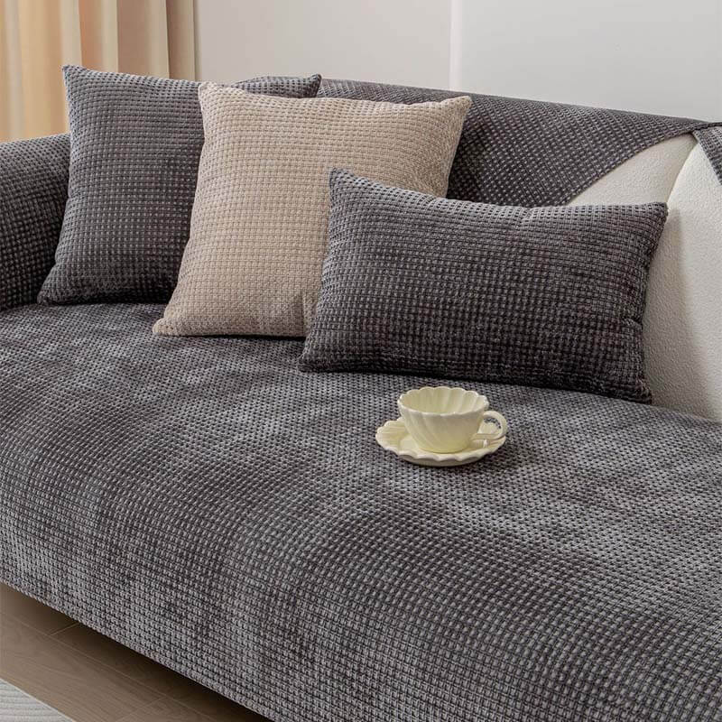 Soft Plush Chenille Sofa Slipcover Furniture Protector