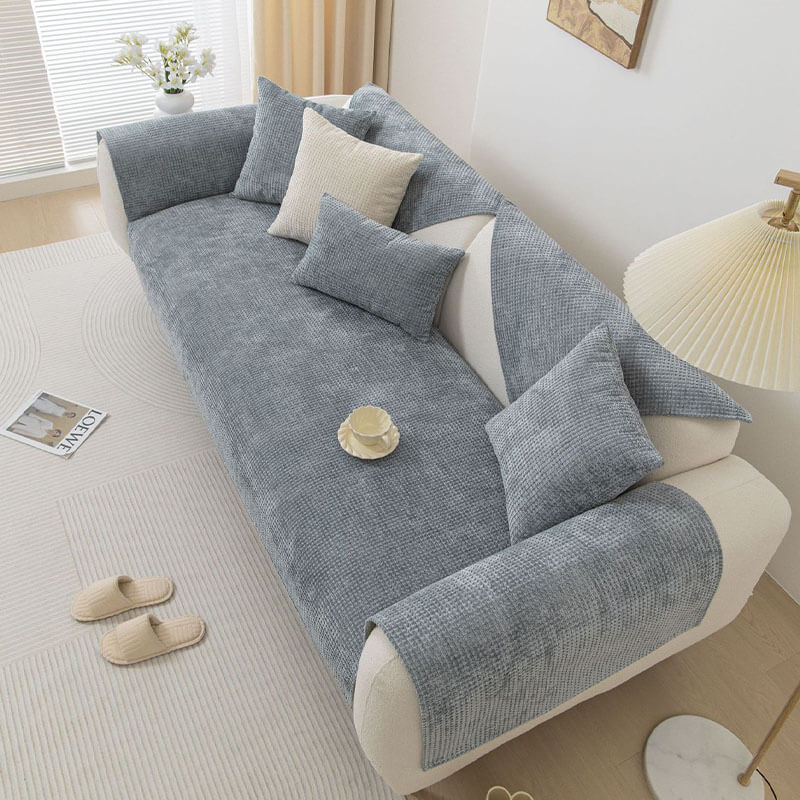 Soft Plush Chenille Sofa Slipcover Furniture Protector