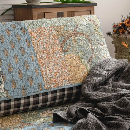Deluxe Floral Fabric Sofa Slipcover Protector