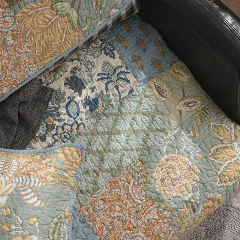Deluxe Floral Fabric Sofa Slipcover Protector