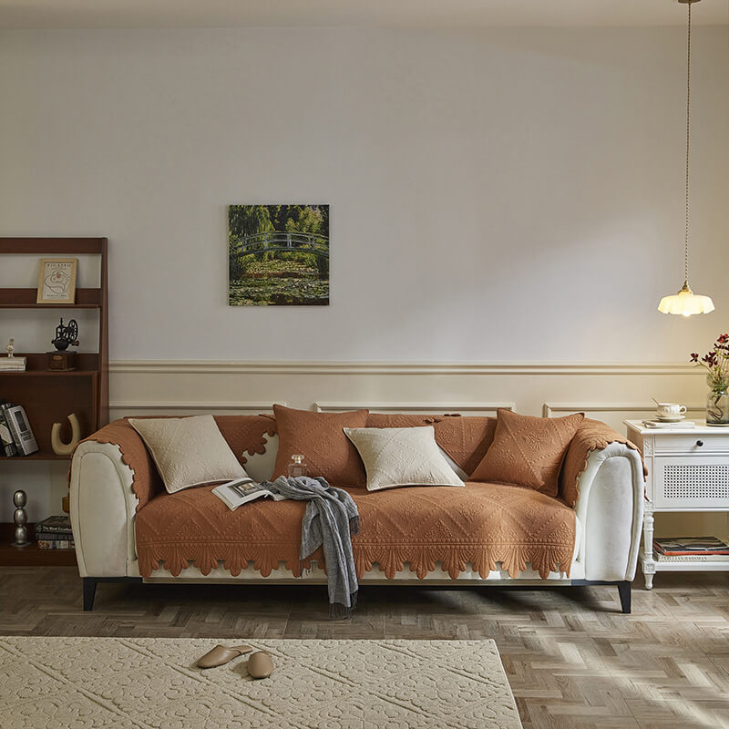 Stylish Floral Print Sofa Slipcover 28x28 Inches
