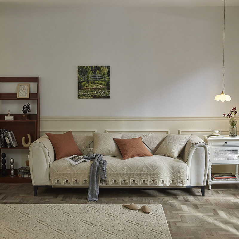 Stylish Floral Print Sofa Slipcover 28x28 Inches