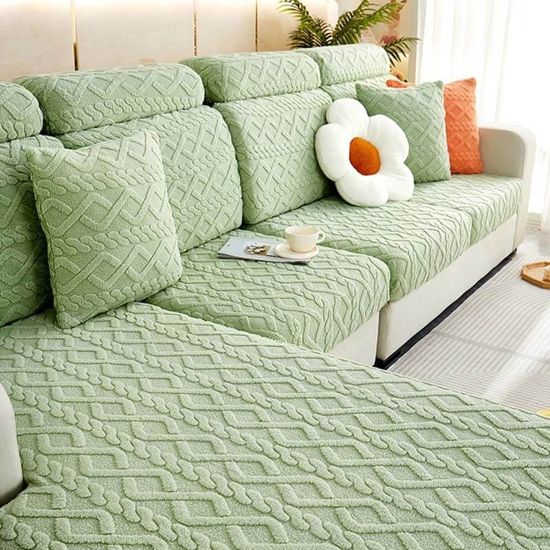 Plush Universal Fit Elastic Sofa Slipcover - Lusomart