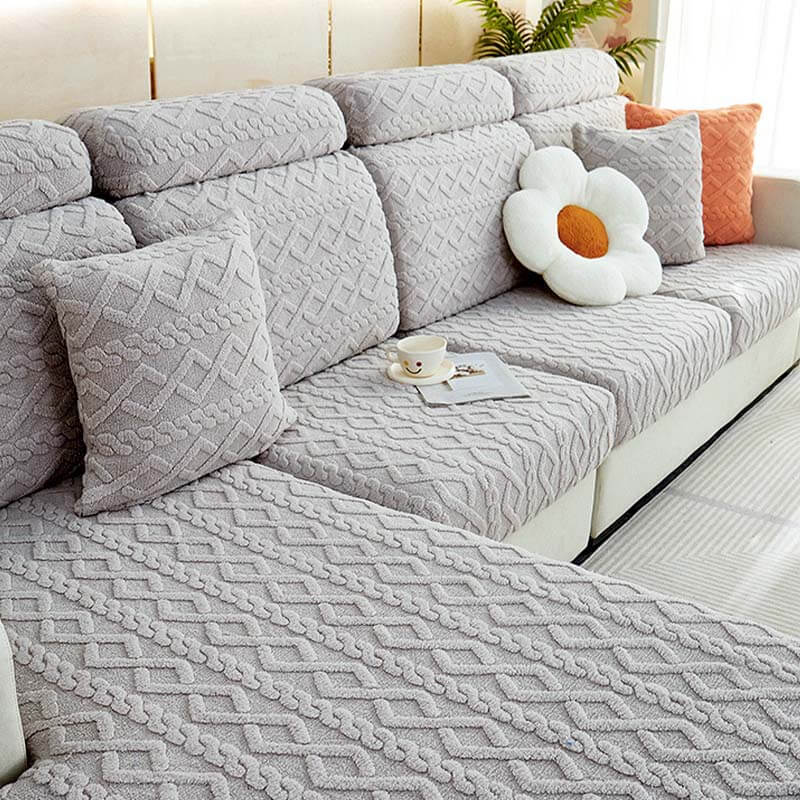 Plush Universal Fit Elastic Sofa Slipcover