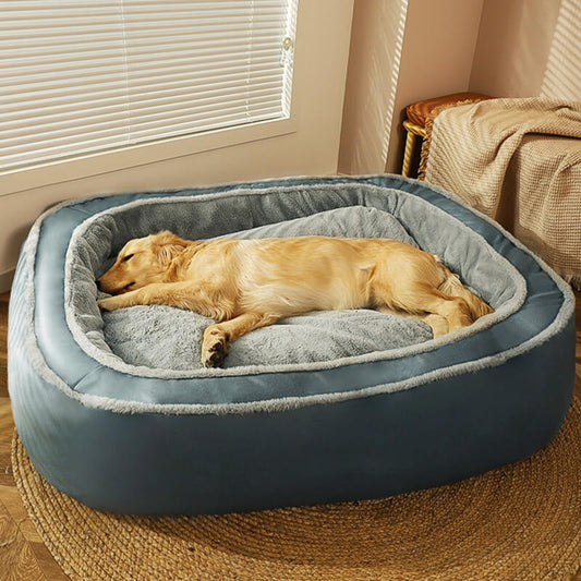 Big Comfy Orthopedic Dog Bed Soft Pillow Bedding - Lusomart