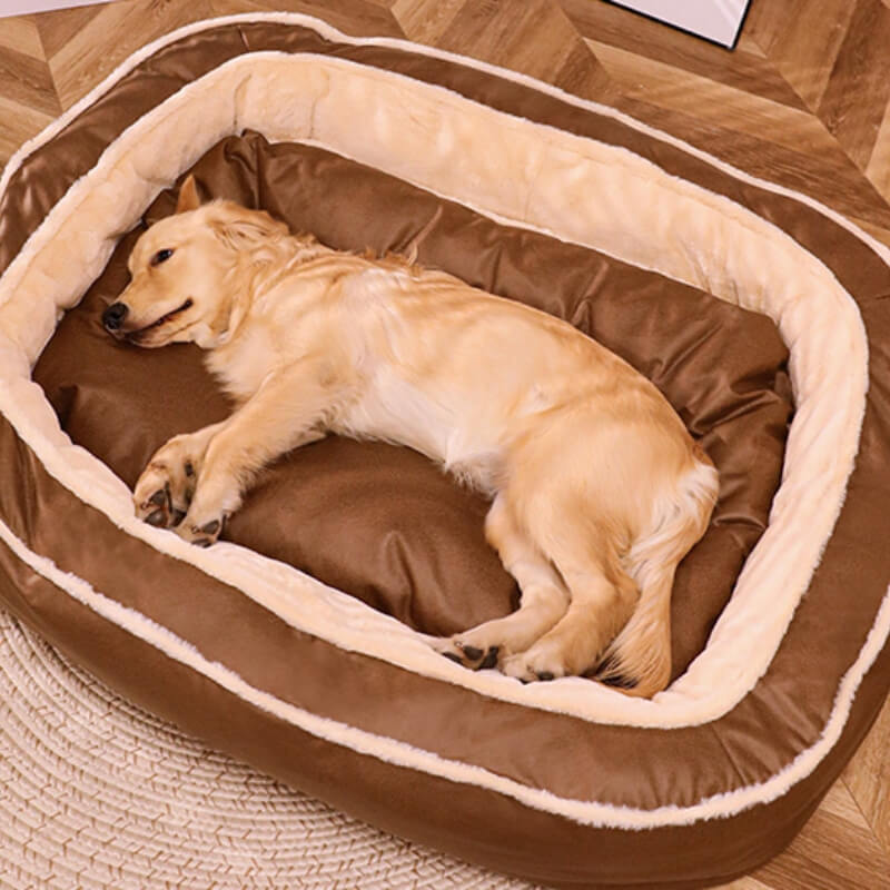 Big Comfy Orthopedic Dog Bed Soft Pillow Bedding