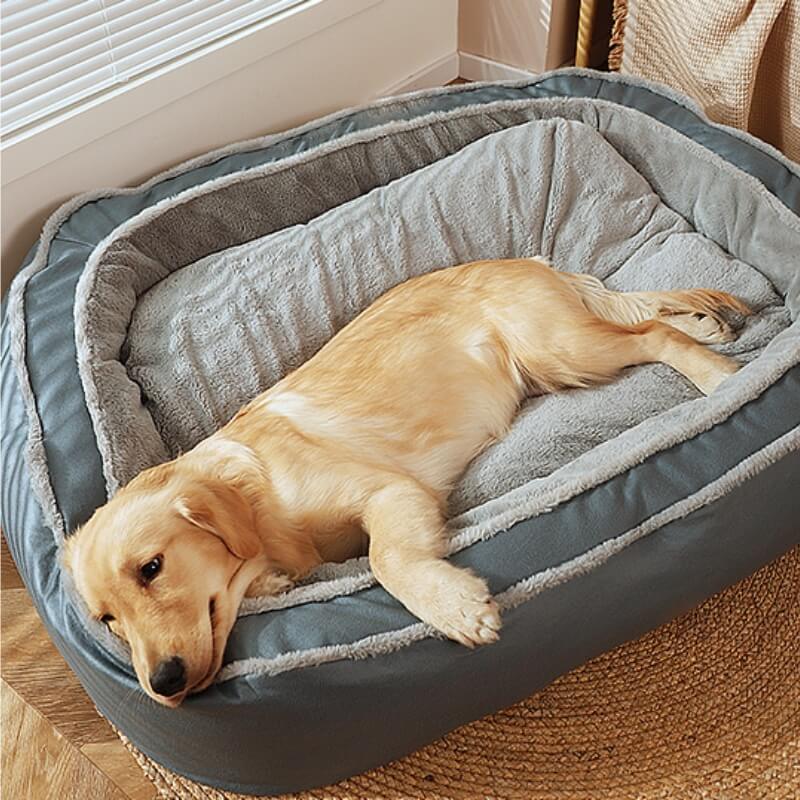Big Comfy Orthopedic Dog Bed Soft Pillow Bedding