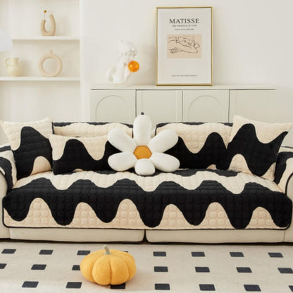 Plush Fabric Sofa Slipcover Protective Furniture Cover