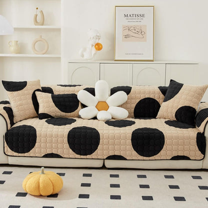 Plush Fabric Sofa Slipcover Protective Furniture Cover