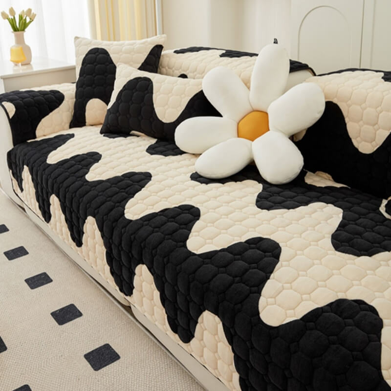 Plush Fabric Sofa Slipcover Protective Furniture Cover - Lusomart