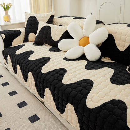 Plush Fabric Sofa Slipcover Protective Furniture Cover