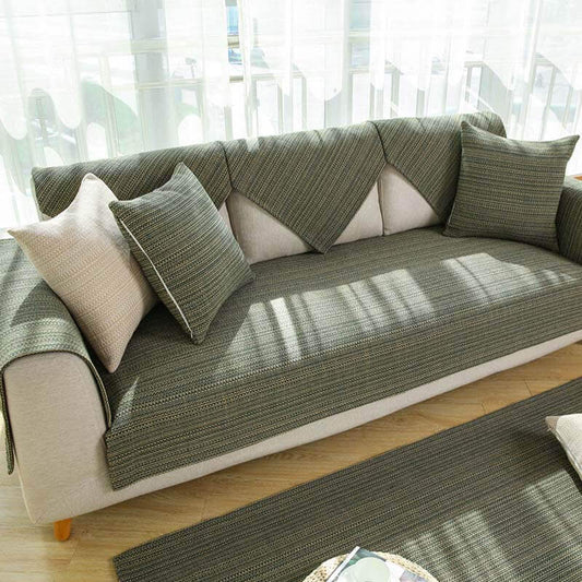 Soft Beige Woven Sofa Protector 70x70 cm - Lusomart