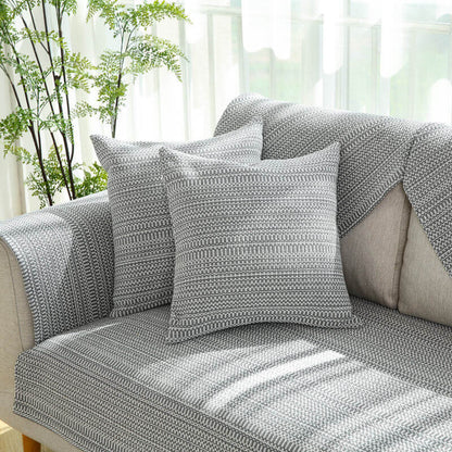 Soft Beige Woven Sofa Protector 70x70 cm