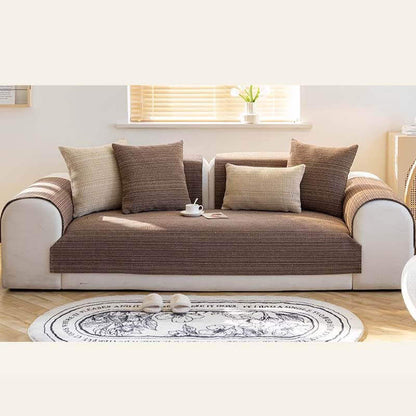 Soft Beige Woven Sofa Protector 70x70 cm