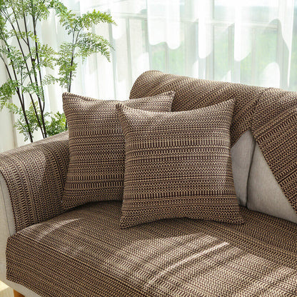 Soft Beige Woven Sofa Protector 70x70 cm