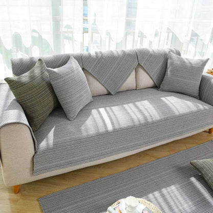 Soft Beige Woven Sofa Protector 70x70 cm