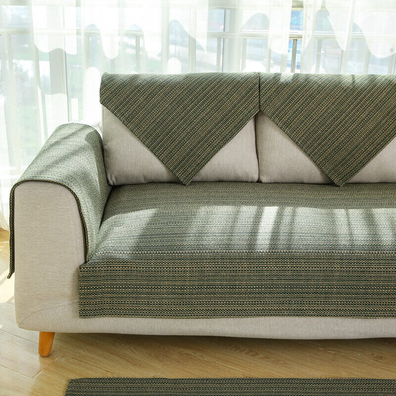 Soft Beige Woven Sofa Protector 70x70 cm