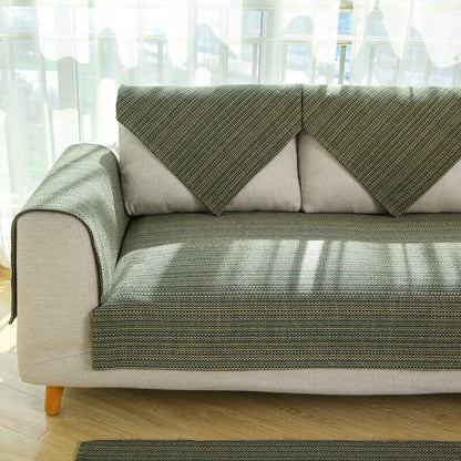 Soft Beige Woven Sofa Protector 70x70 cm