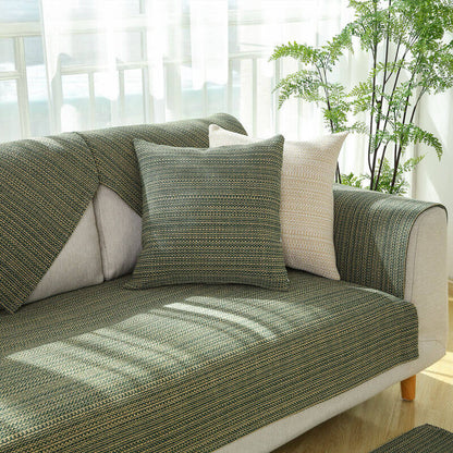 Soft Beige Woven Sofa Protector 70x70 cm