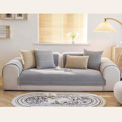 Soft Beige Woven Sofa Protector 70x70 cm