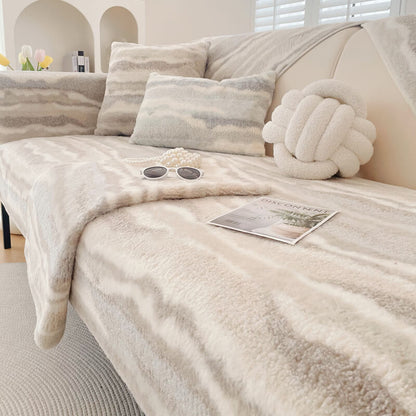 Soft Beige Sofa Slipcover Protective Cover