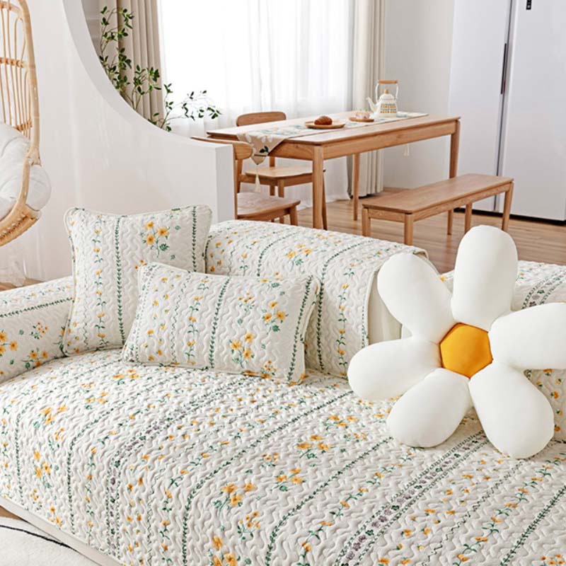 Soft Breathable Fabric Sofa Slipcover Protector