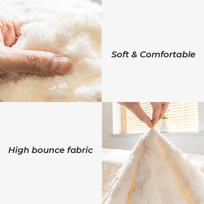 Plush Fleece Sofa Slipcover Soft Protective Cover