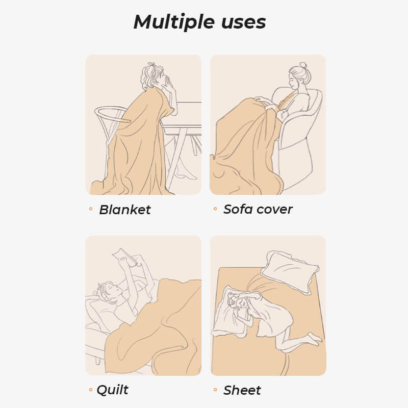 Plush Fleece Sofa Slipcover Soft Protective Cover