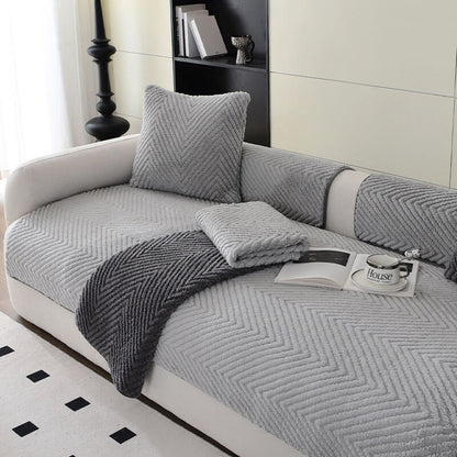 Soft Faux Fur Anti-Slip Sofa Cover for Living Room