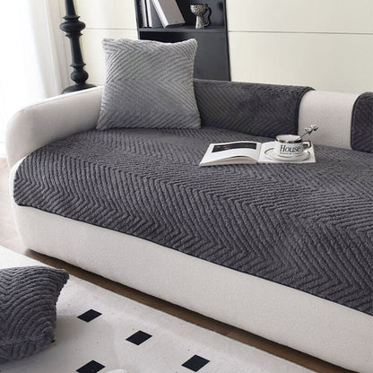 Soft Faux Fur Anti-Slip Sofa Cover for Living Room