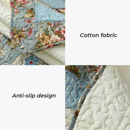 Classic Floral Pattern Sofa Slipcover - Comfortable Green Throw Cover