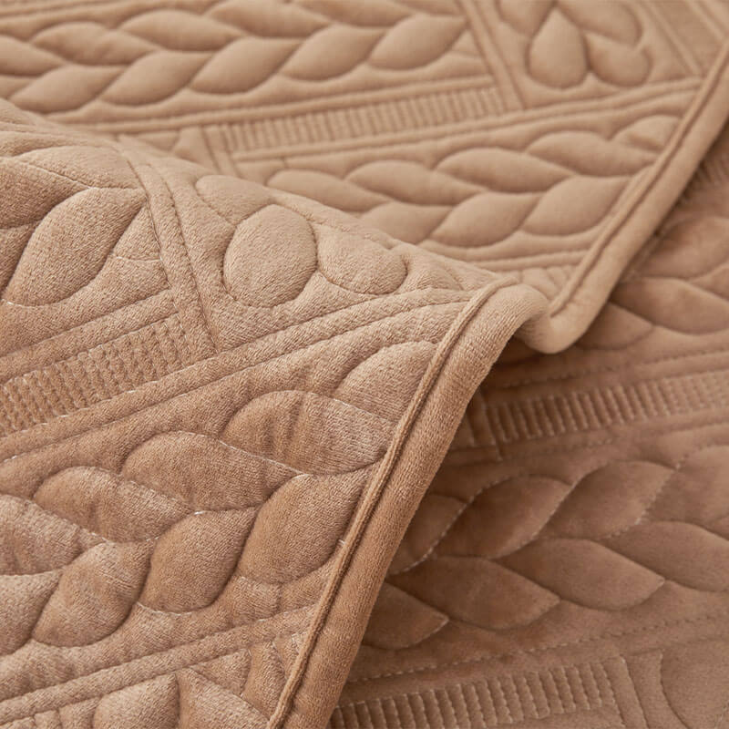Soft Plush Anti-Slip Sofa Cover with Embroidered Design