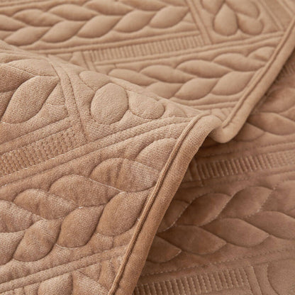 Soft Plush Anti-Slip Sofa Cover with Embroidered Design