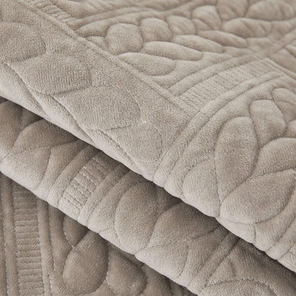 Soft Plush Anti-Slip Sofa Cover with Embroidered Design