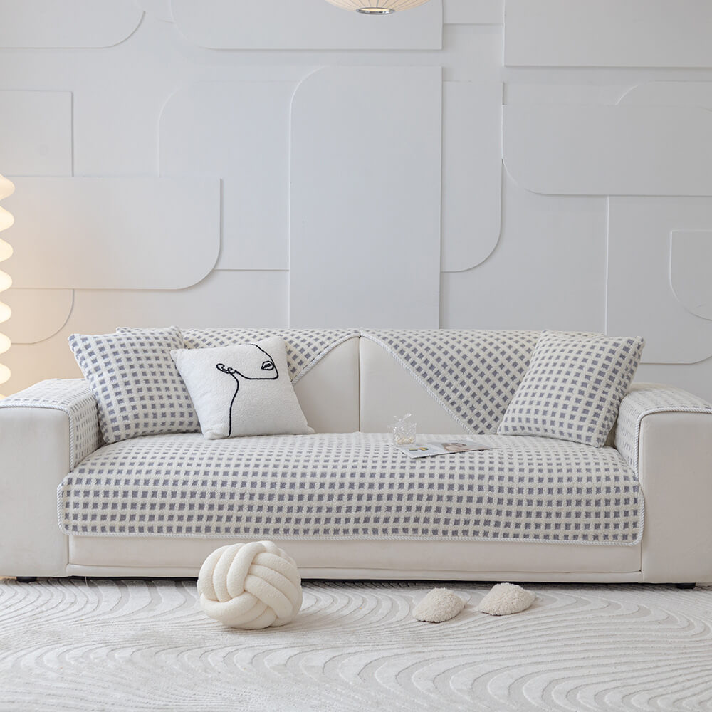 Cozy Plush Sofa Slipcover Throw Protector