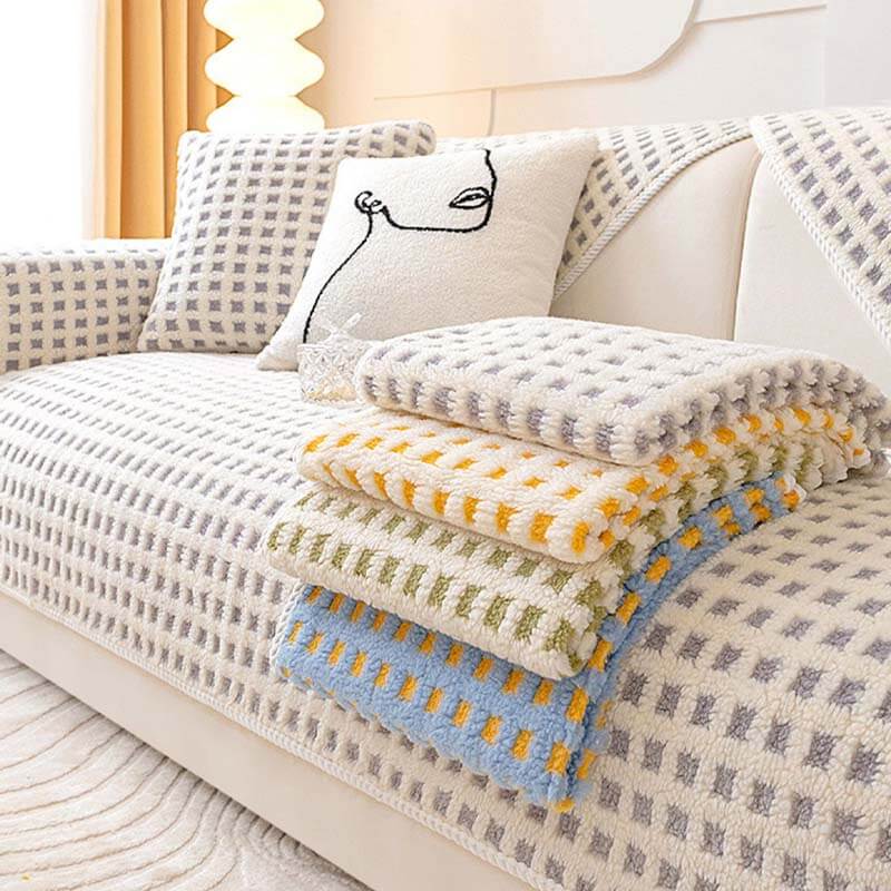 Cozy Plush Sofa Slipcover Throw Protector