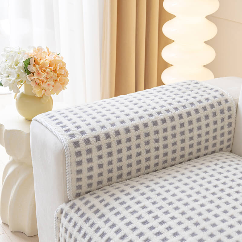 Cozy Plush Sofa Slipcover Throw Protector