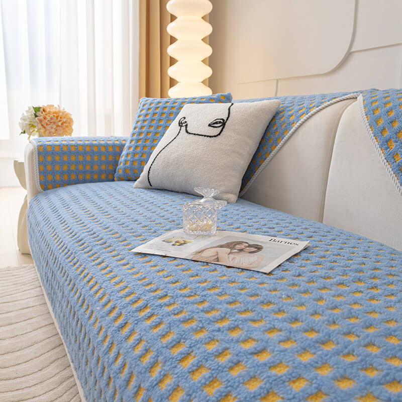 Cozy Plush Sofa Slipcover Throw Protector