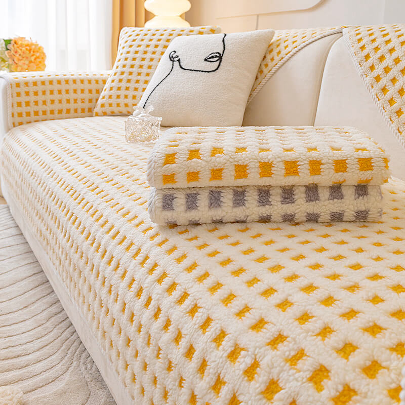Cozy Plush Sofa Slipcover Throw Protector