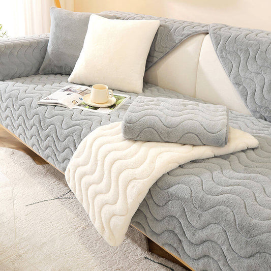 Cozy Wave Design Slip Resistant Sofa Cover - Lusomart