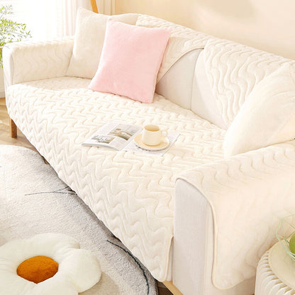 Cozy Wave Design Slip Resistant Sofa Cover