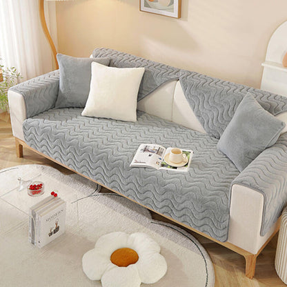 Cozy Wave Design Slip Resistant Sofa Cover