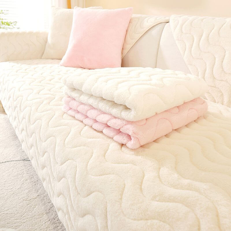 Cozy Wave Design Slip Resistant Sofa Cover
