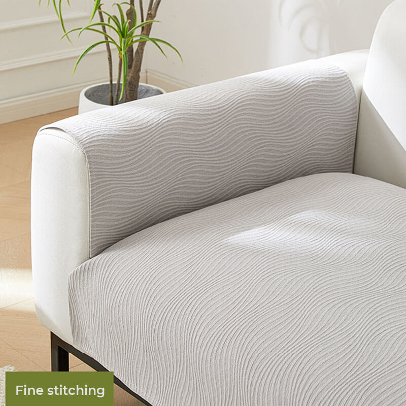 Faux Wood Plush Sofa Slipcover Protector
